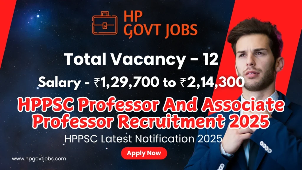 HPPSC Professor And Associate Professor Recruitment 2025 | HP Govt Jobs
